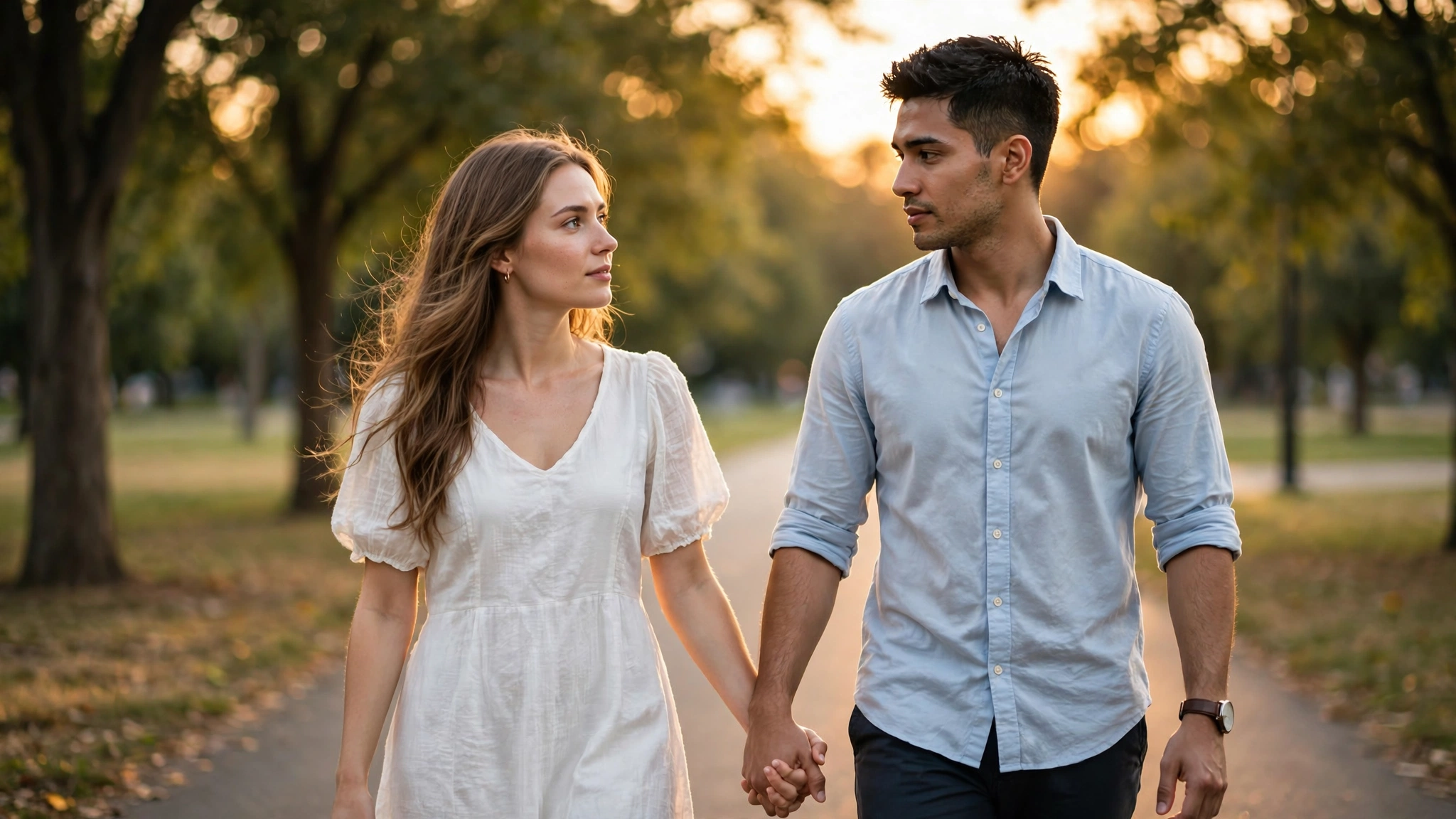 how to rebuild trust in a relationship couple walking sunset